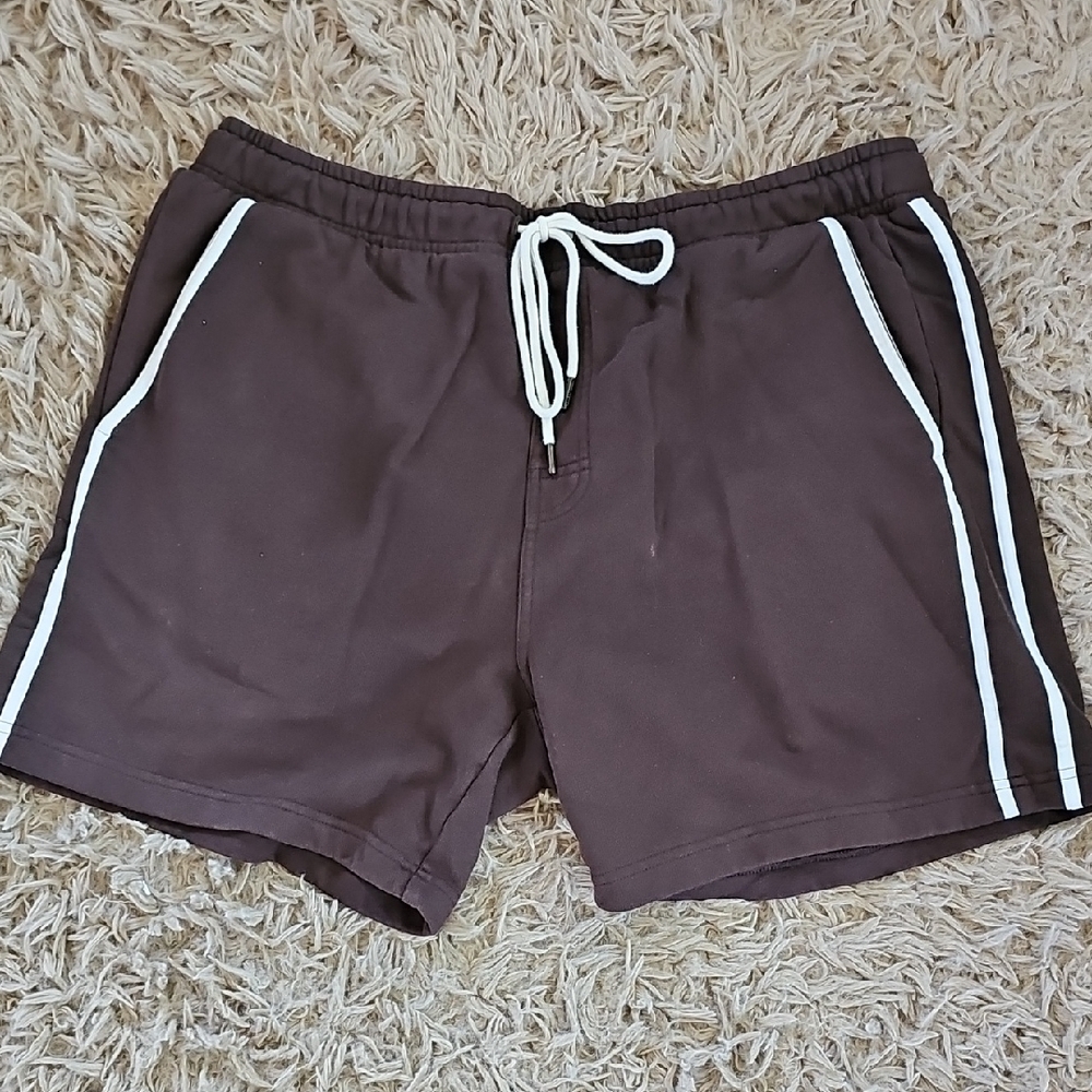 Brown Shorts with White Trim